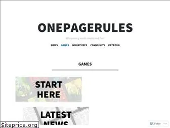 onepagerules.com