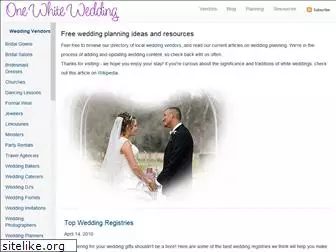 onewhitewedding.com