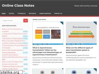 onlineclassnotes.com