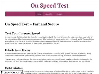 onspeedtest.com