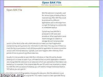 openbakfile.com