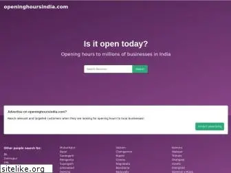 openinghoursindia.com