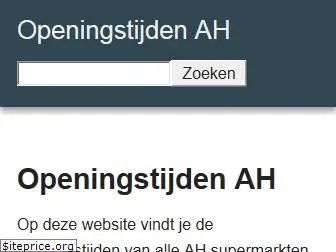 openingstijden-ah.nl