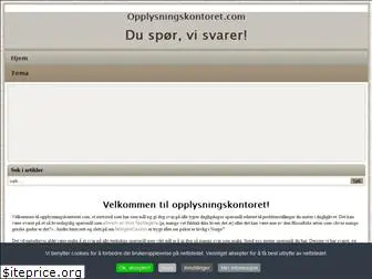 opplysningskontoret.com