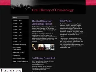 oralhistoryofcriminology.org