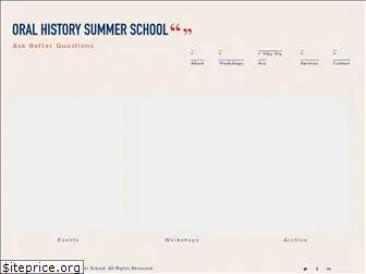 oralhistorysummerschool.com