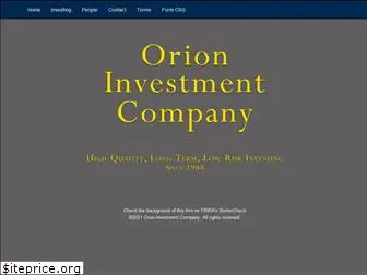 orioninvestmentco.com