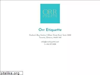 orretiquette.com