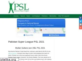 pakistansuperleague.com.pk