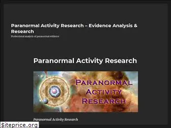 paranormalactivityresearch.com