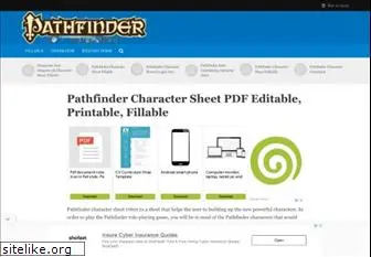 pathfindercharactersheets.com