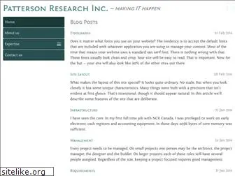 pattersonresearch.net