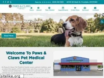 pawsandclawsvet.com