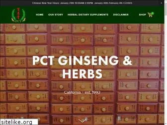 pctginsengherbs.com