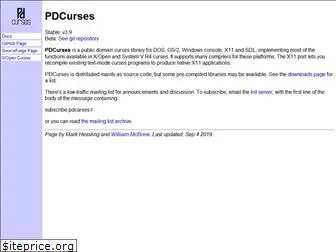 pdcurses.org