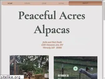 peacefulacresalpacas.com