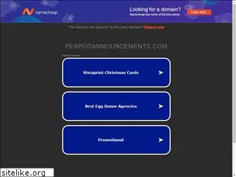 peapodannouncements.com