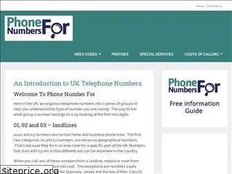 phonenumbersfor.co.uk