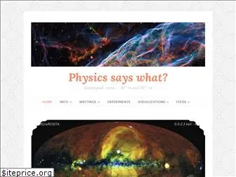 physicssayswhat.com