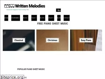 pianosheetmusic.writtenmelodies.com