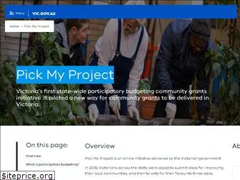 pickmyproject.vic.gov.au