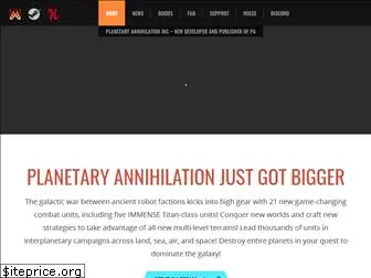 planetaryannihilation.com