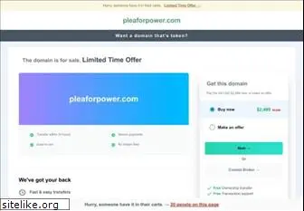 pleaforpower.com