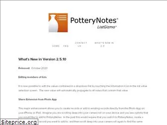potterynotes.com