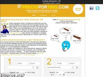 preciopor100g.com