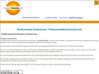 prescreenedcontractors.info