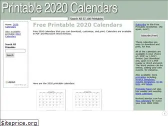 printable2020calendars.com