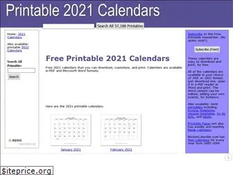 printable2021calendars.com