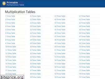 printablemultiplicationtable.org