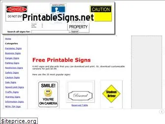 www.printablesigns.net