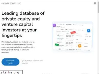 privateequitylist.com
