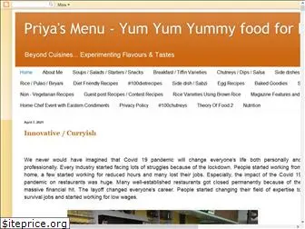 priyasmenu.com