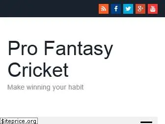 profantasycricket.com