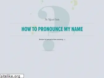 pronounce.yaronschoen.com