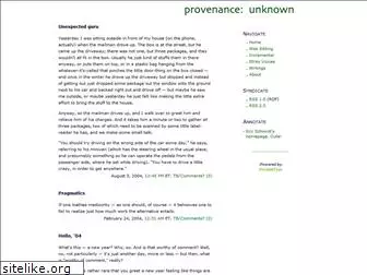 provenanceunknown.com