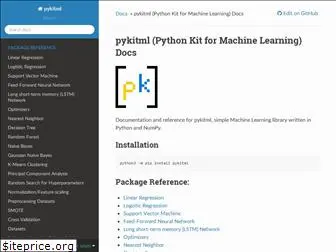 pykitml.readthedocs.io