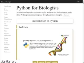 pythonforbiologists.org