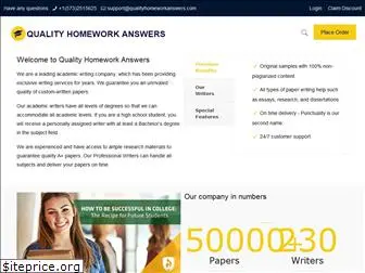 qualityhomeworkanswers.com