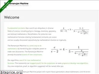 ramanujanmachine.com