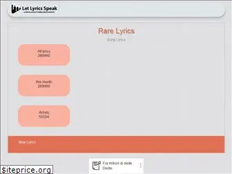 rare-lyrics.com