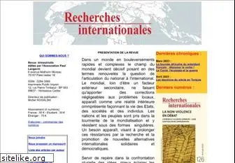 recherches-internationales.fr