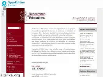 rechercheseducations.revues.org