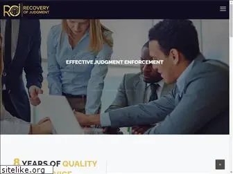 recoveryofjudgment.com
