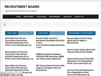 recruitmentboard.com.ng