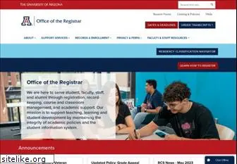 registrar.arizona.edu