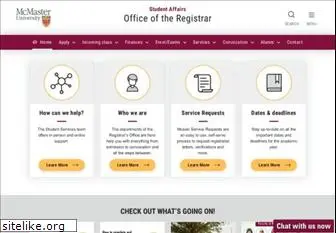 registrar.mcmaster.ca